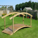 Mostek ogrodowy z 2 poręczami