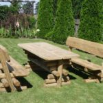 Zestaw BARNI (stół z 2 ławkami z oparciem)