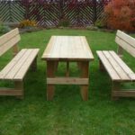 Zestaw BEN (stół z 2 ławkami z oparciem)