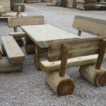 Duży zestaw FRED (stół z 4 ławkami z oparciem)